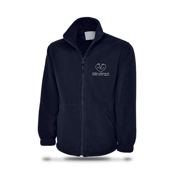 Unisex Zip-up Fleece - Navy