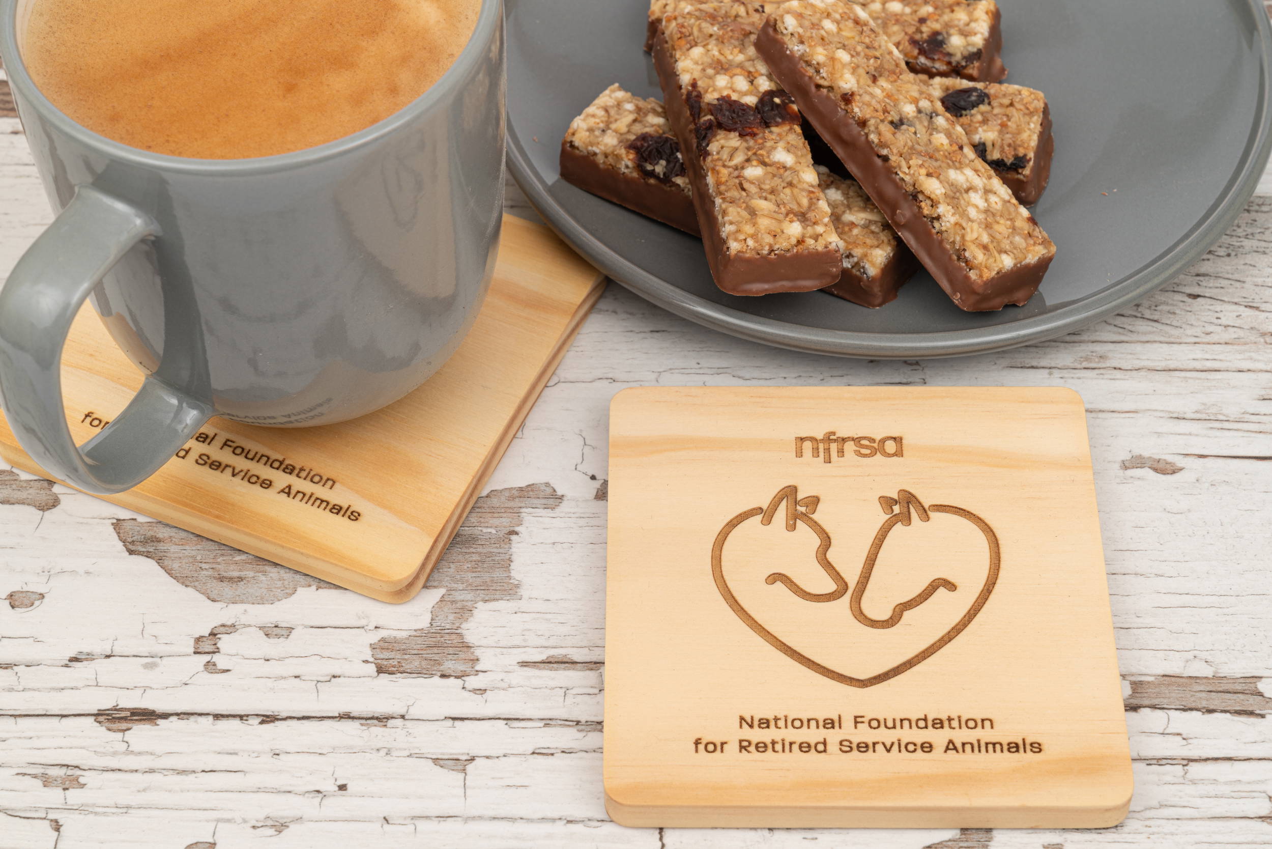 NFRSA Square Wooden Coaster