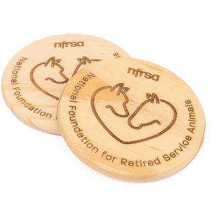 NFRSA Round Wooden Coaster