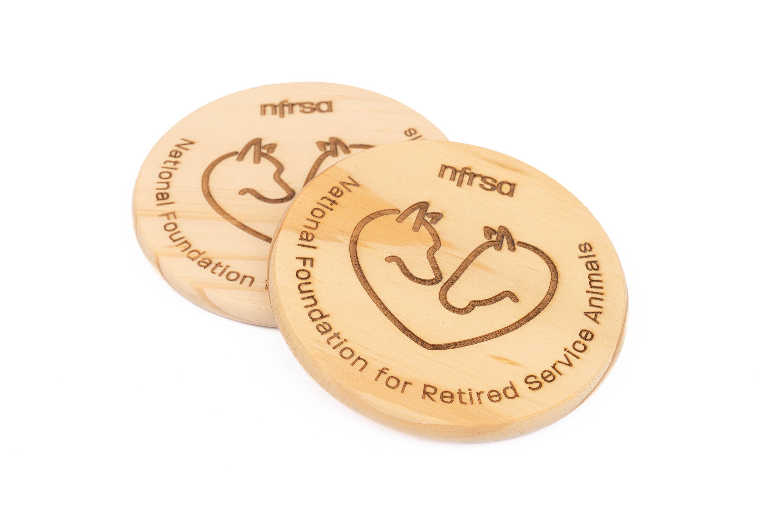 NFRSA Round Wooden Coaster