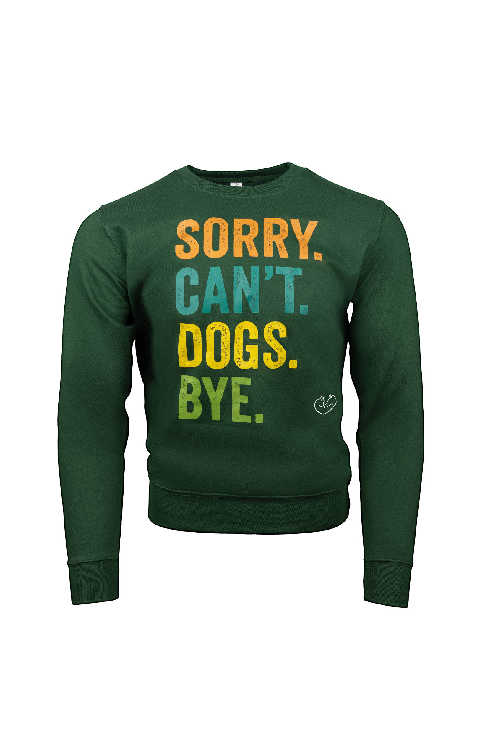 Sorry Cant Dog Green Jumper