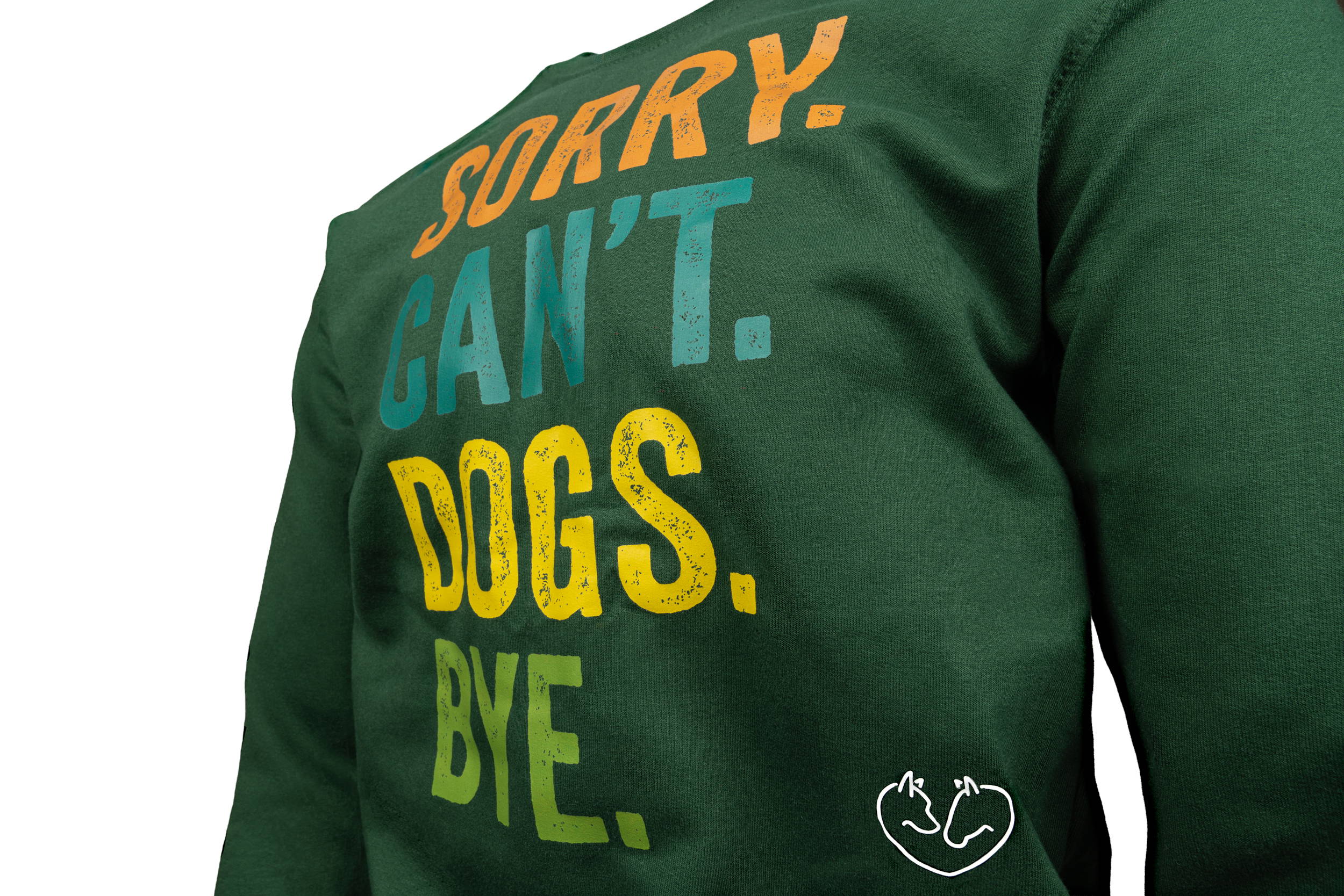 Sorry Cant Dog Green Jumper