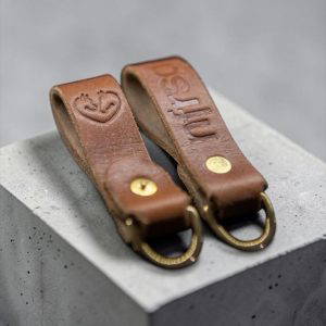 Embossed Leather Keyring - Limited Edition