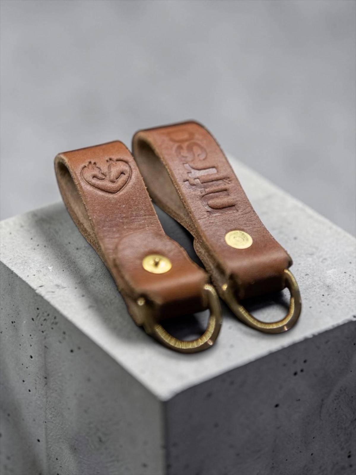 Embossed Leather Keyring - Limited Edition