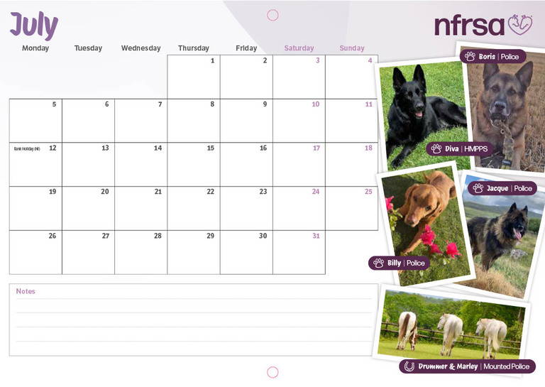 NFRSA Calendar 2027
